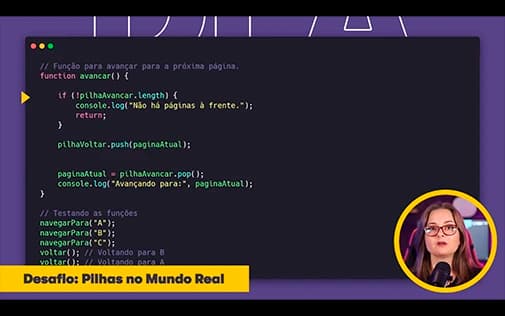 Desafio: Pilhas no Mundo Real
