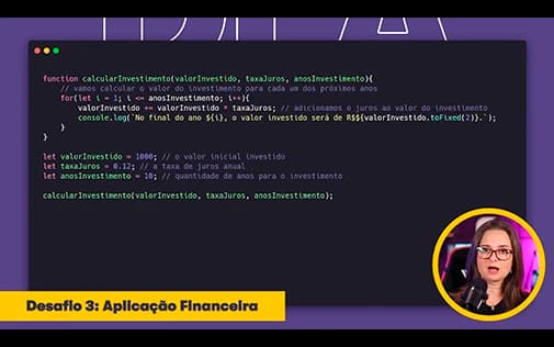 Desafio 3: Aplicação Financeira